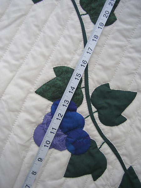 Basket Grapes Applique Amish Quilt 101x109
