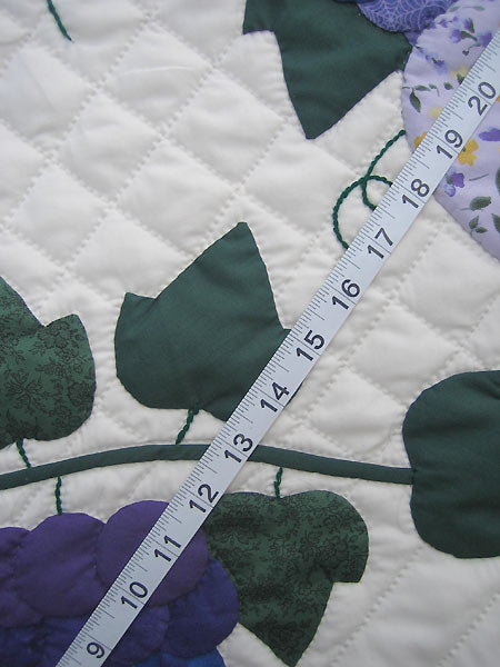 Basket Grapes Applique Amish Quilt 101x109