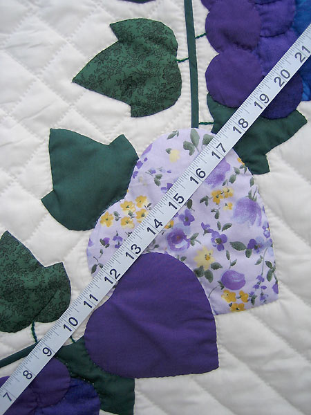 Basket Grapes Applique Amish Quilt 101x109