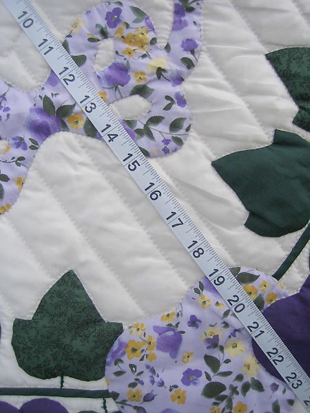 Basket Grapes Applique Amish Quilt 101x109
