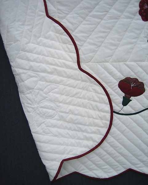Morning Glory Applique Amish Quilt 97x112