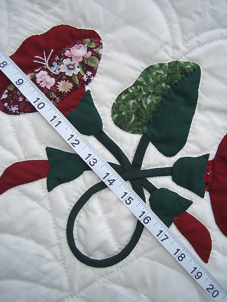 Morning Glory Applique Amish Quilt 97x112