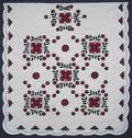 Windblown Rose Applique Amish Quilt 101x112