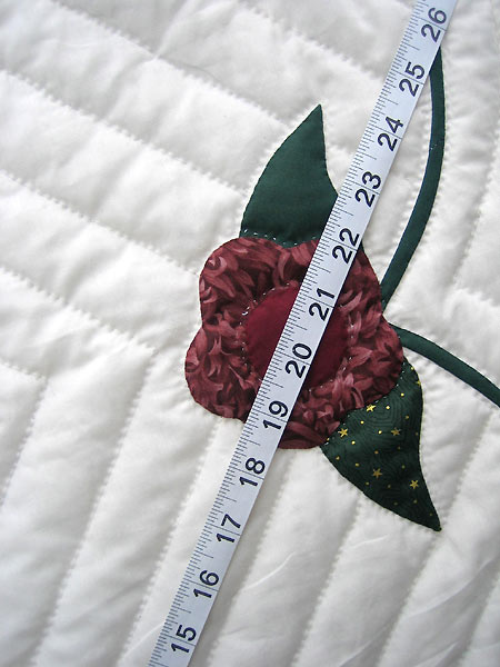 Windblown Rose Applique Amish Quilt 101x112