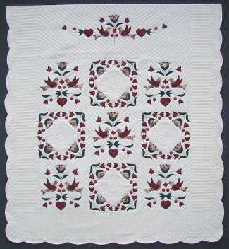 Country Bird Applique Amish Quilt