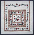 Hummingbirds Garden Applique Amish Quilt 104x112