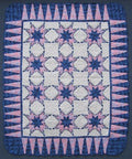 Feathered Star Patchwork Amish Quilt 88x110