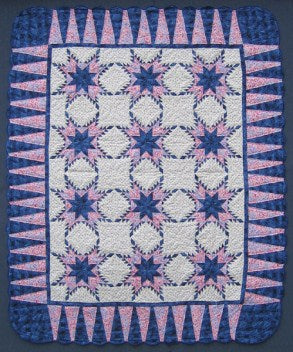 Feathered Star Patchwork Amish Quilt 88x110