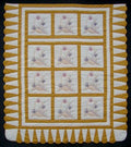 Flower Basket Embroidered Amish Quilt