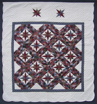 Scrappy Star Patchwork Amish Quilt 100x113