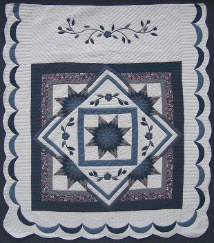 Star Starburst Patchwork Amish Quilt 97x112