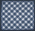 Double Wedding Ring Amish Quilt Blue 100x111