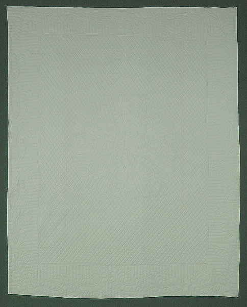 Feathered Hearts Amish Quilt Mint 82x107