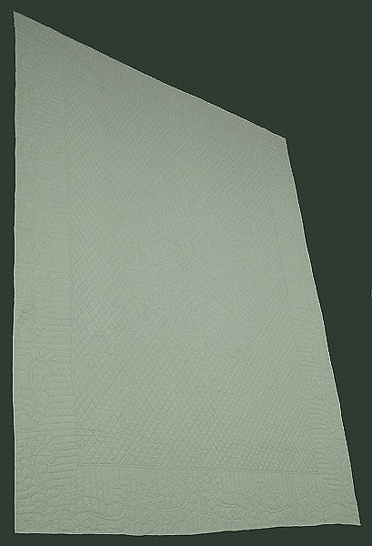 Feathered Hearts Amish Quilt Mint 82x107
