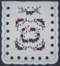 Roses Birds Applique Amish Quilt 102x113