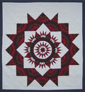 Broken Mariners Star Patchwork Amish Quilt Red 104x114