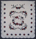Songbird Blooms Applique Amish Quilt 101x114