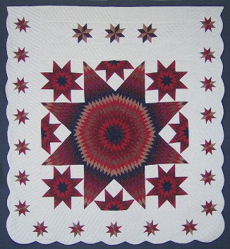 Bethlehem Star Patchwork Amish Quilt Red 101x111