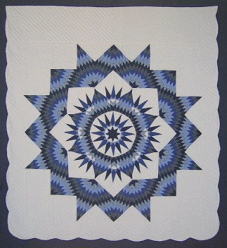 Broken Mariner Star Patchwork Amish Quilt 101x108
