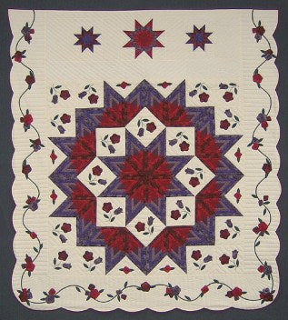 Broken Star Flower Patchwork Amish Quilt 100x111