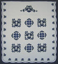 Country Bride Applique Amish Quilt Blue 99x112