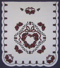 Christmas Rose Applique Amish Quilt 100x115