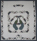 Peacock Glory Applique Amish Quilt 100x115