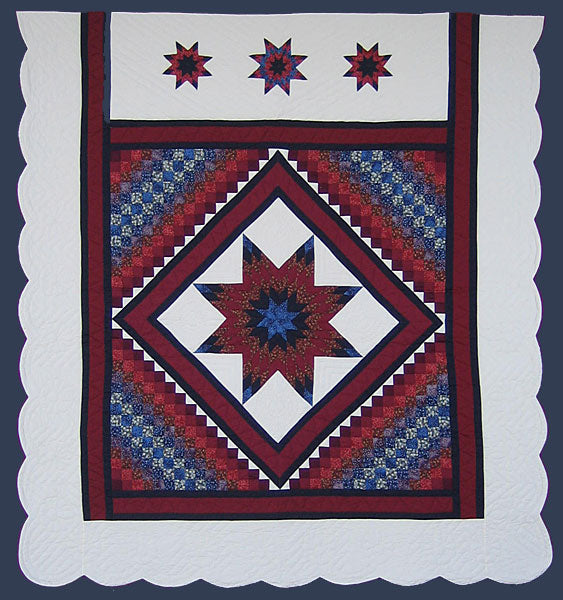 Stars Common Amish Quilt 100x108