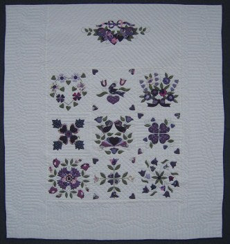 Floral Sampler Patchwork Amish Quilt 102x111