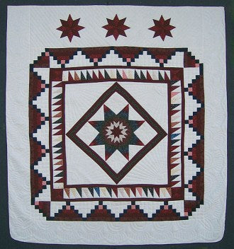Steps Stars Patchwork Amish Quilt 103x112