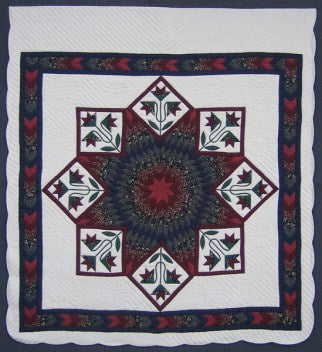 Jacobs Lily Lone Star Amish Quilt 102x112