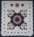 PA Dutch Lone Star Patchwork Amish Quilt 103x112