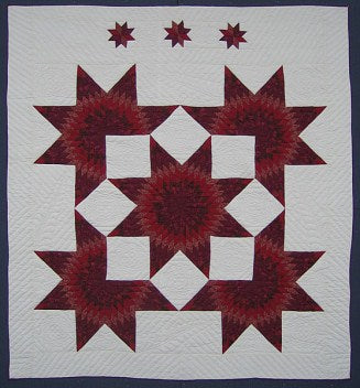 Starburst Patchwork Amish Quilt 101x110