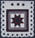 Scrappy Lone Star Patchwork Amish Quilt 104x111