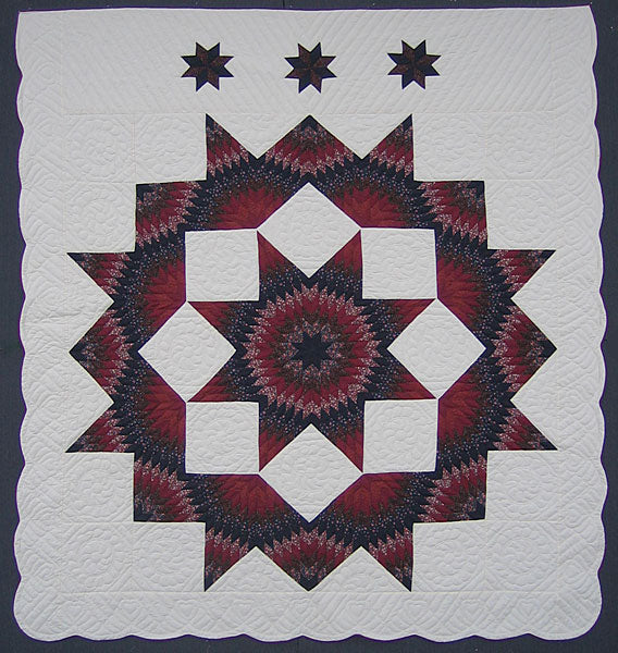 Broken Star Patchwork Amish Quilt 101x112