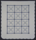 Embroidered Flowers Patchwork Amish Quilt 88x102
