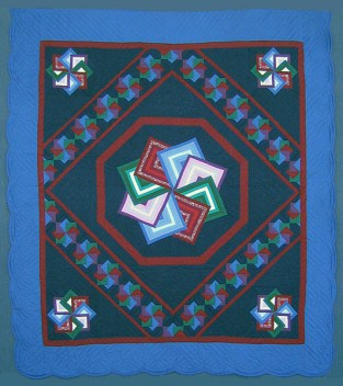 Dutch Starspin Amish Quilt 101x115