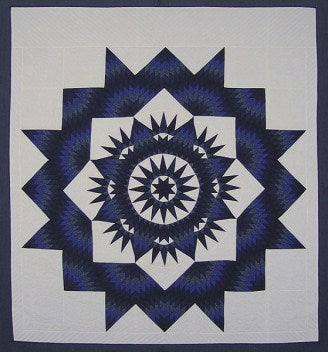 Broken Starburst Patchwork Amish Quilt 102x112