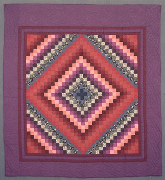 Trip Around World Patchwork Amish Quilt 105x115