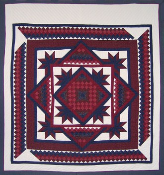 Rising Stars in Common Patchwork Amish Quilt 105x115
