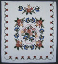 Bunches Flowers Applique Amish Quilt 101x114