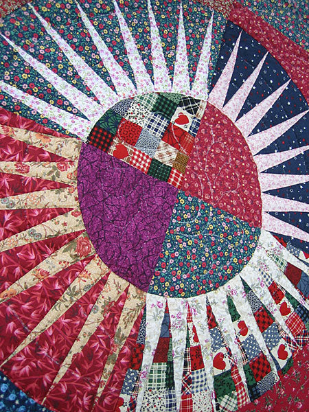 Kaleidoscope Star Patchwork Amish Quilt 100x112