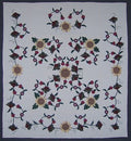 Sunflower Garden Applique Amish Quilt 101x111