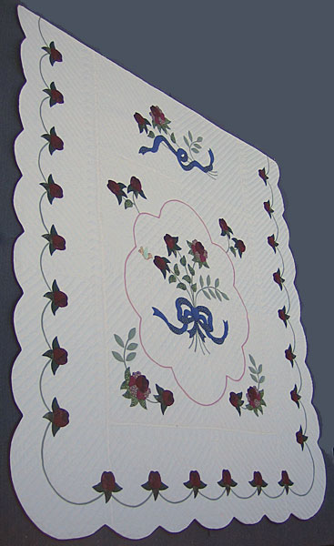 Lancaster Flower Applique Amish Quilt 102x112