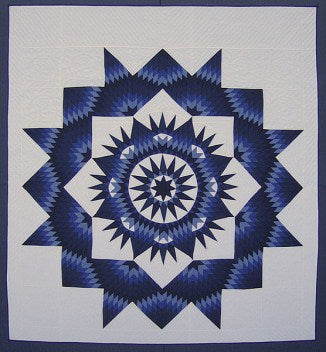 Broken Compass Star Amish Quilt 103x115