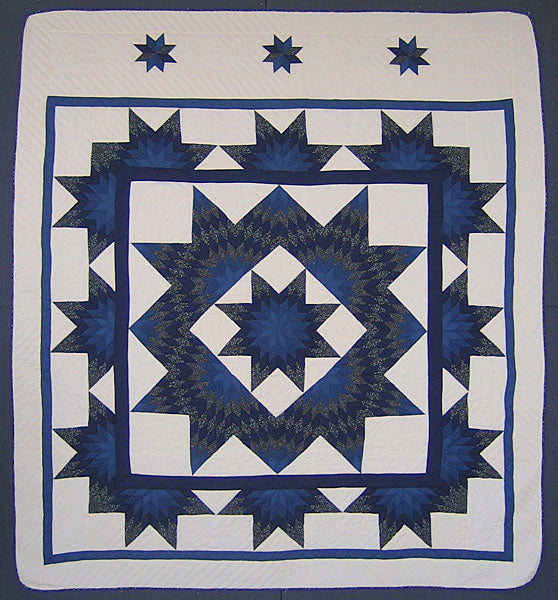 Star Stars Patchwork Amish Quilt 100x113