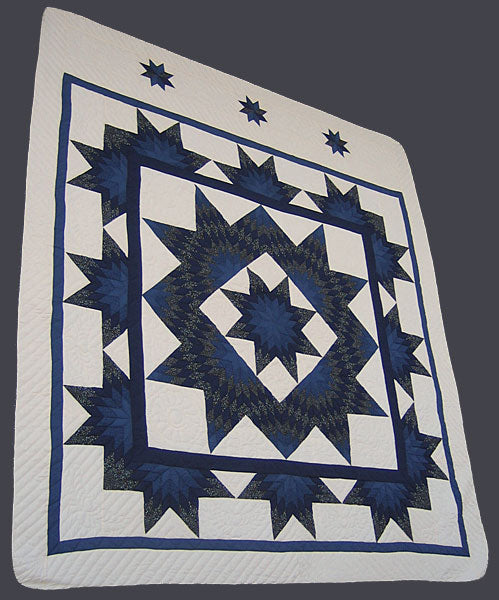 Star Stars Patchwork Amish Quilt 100x113