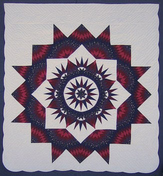 Broken Mariners Star Patchwork Amish Quilt 103x111