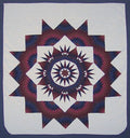 Broken Compass Star Patchwork Amish Quilt 104x112