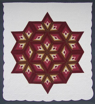 Completed Broken Star Amish Quilt 100x112